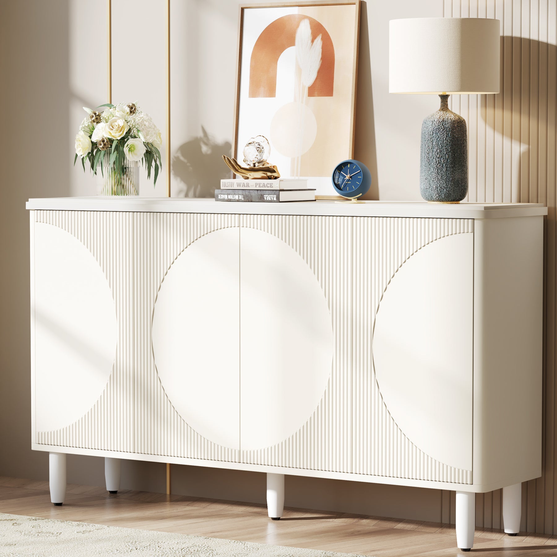 55" Sideboard Buffet Cabinet with Storage